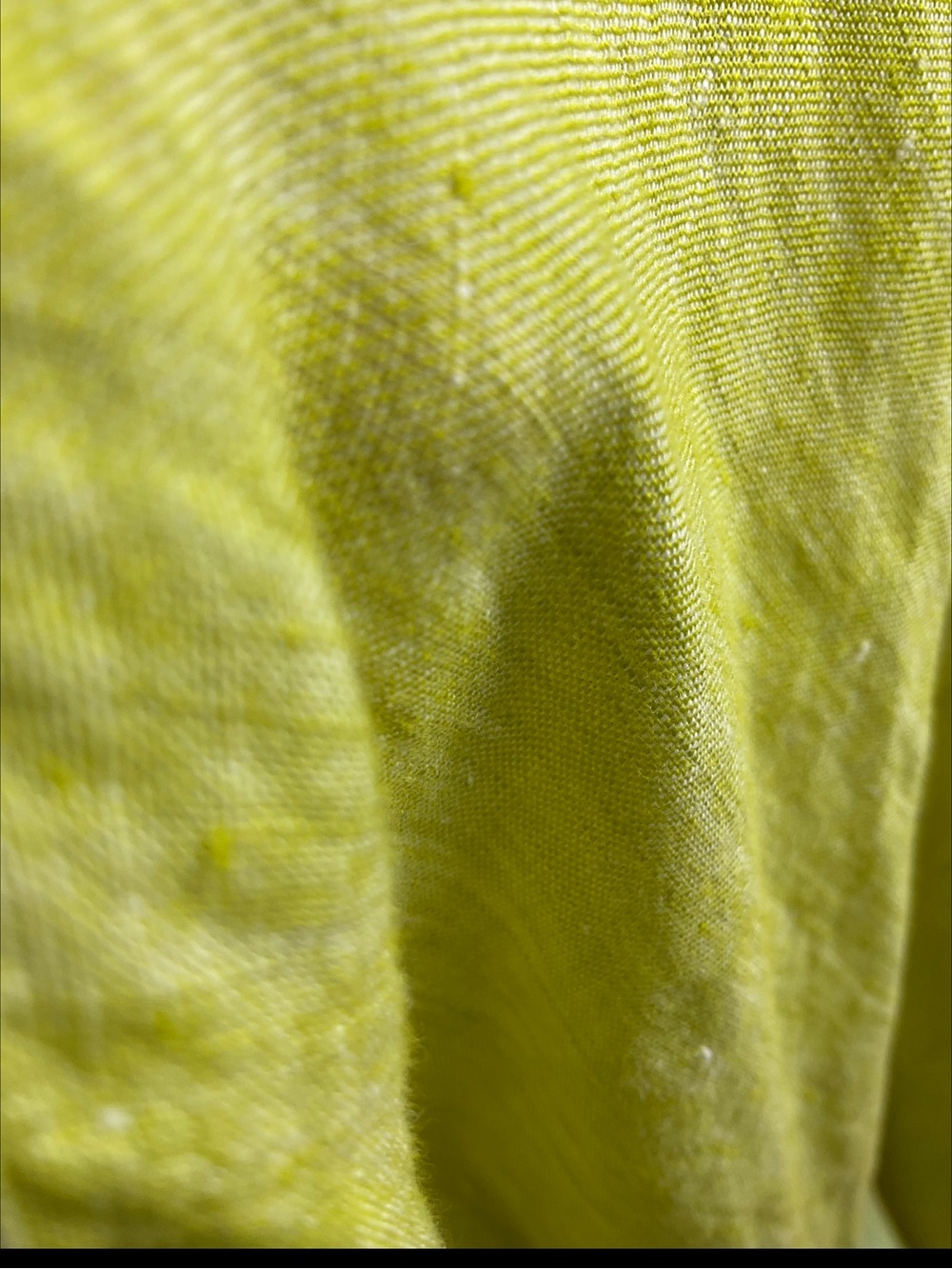 Tahari 100% Linen Lime Green Tunic Blouse 1X Mother-of-Pearl Side Slit Buttons - Picture 15 of 16
